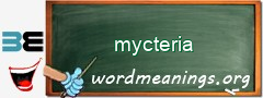 WordMeaning blackboard for mycteria